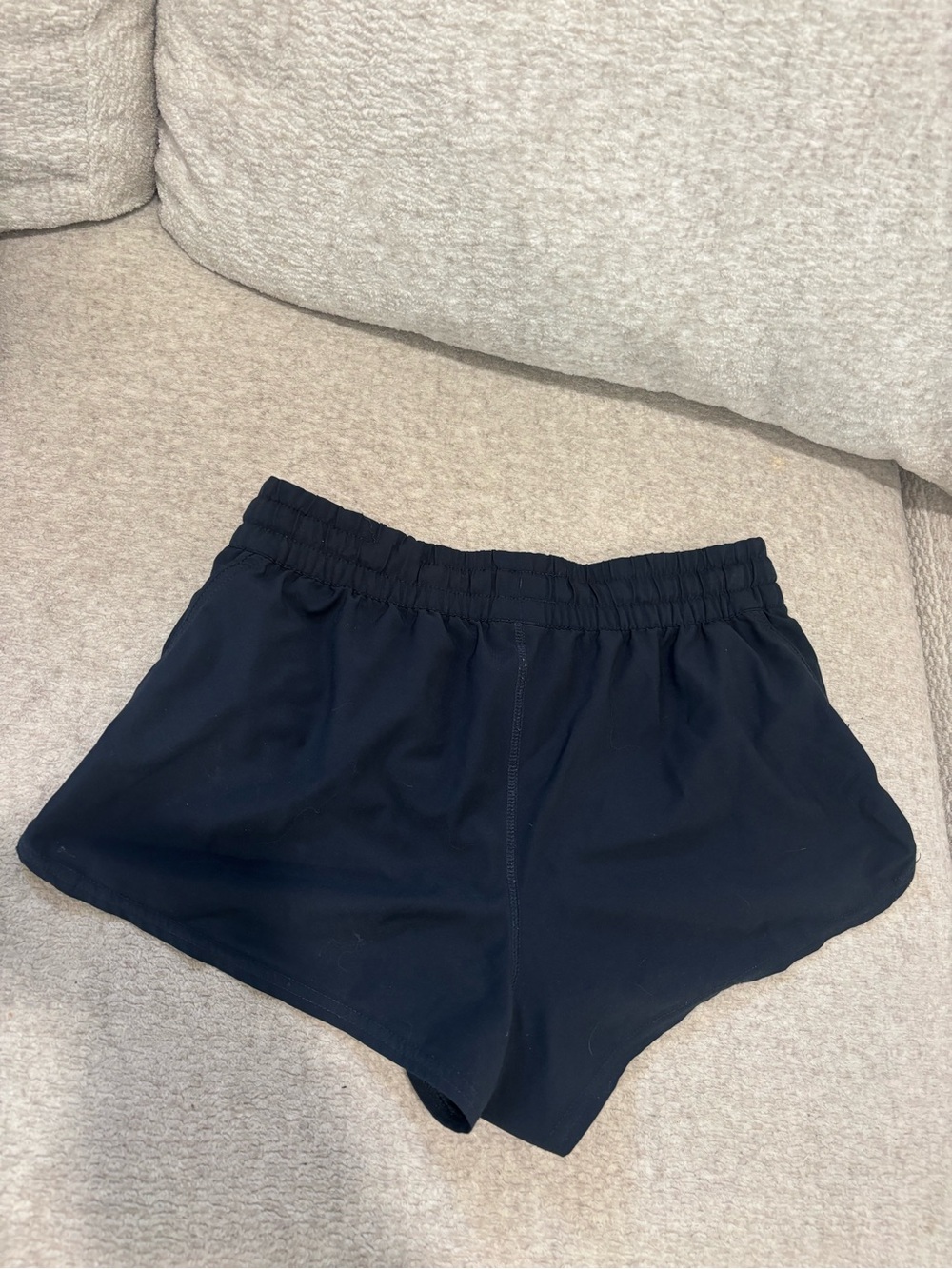 Vuori Navy Drawstring Performance Shorts with Zip Pocket - Picture 2 of 3